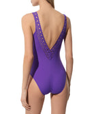 Maillot de bain une pièce dos ouvert Lise Charmel bain Ajourage Couture iris ABA6915-IC