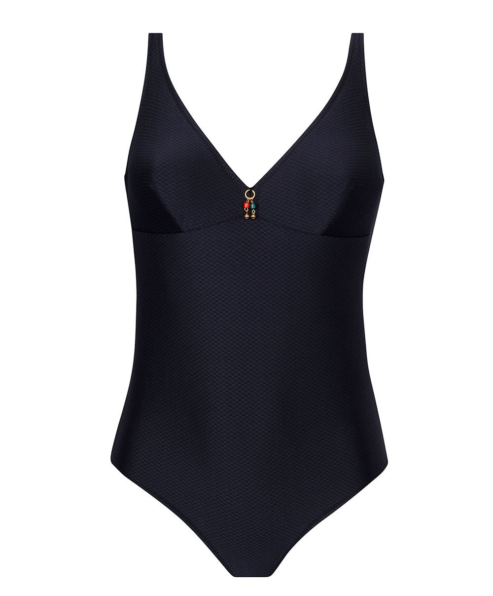 Maillot de bain une pièce maintien sans armatures La Vogueuse noir Antigel Bain FBB9207-NO 1