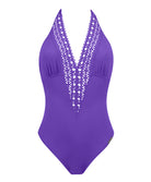 Maillot de bain une pièce sexy plongeant Lise Charmel bain Ajourage Couture iris ABA9615-IC