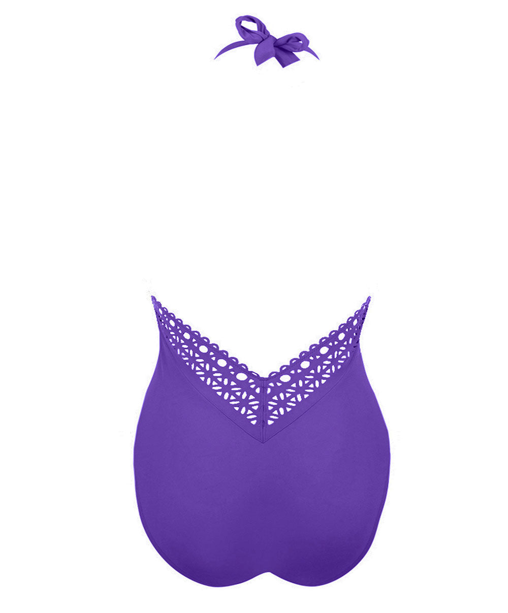 Maillot de bain une pièce sexy plongeant Lise Charmel bain Ajourage Couture iris ABA9615-IC