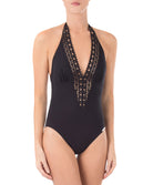 Maillot de bain une pièce sexy plongeant Lise Charmel bain Ajourage Couture noir ABA9615-NO 5