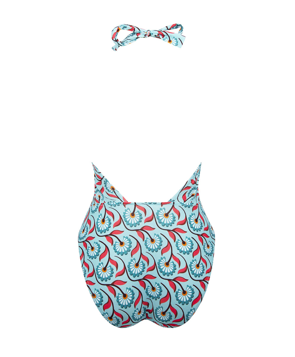 Maillot de bain une pièce sans armatures La Muse Bohème azur Antigel Bain EBB9236-AB 10