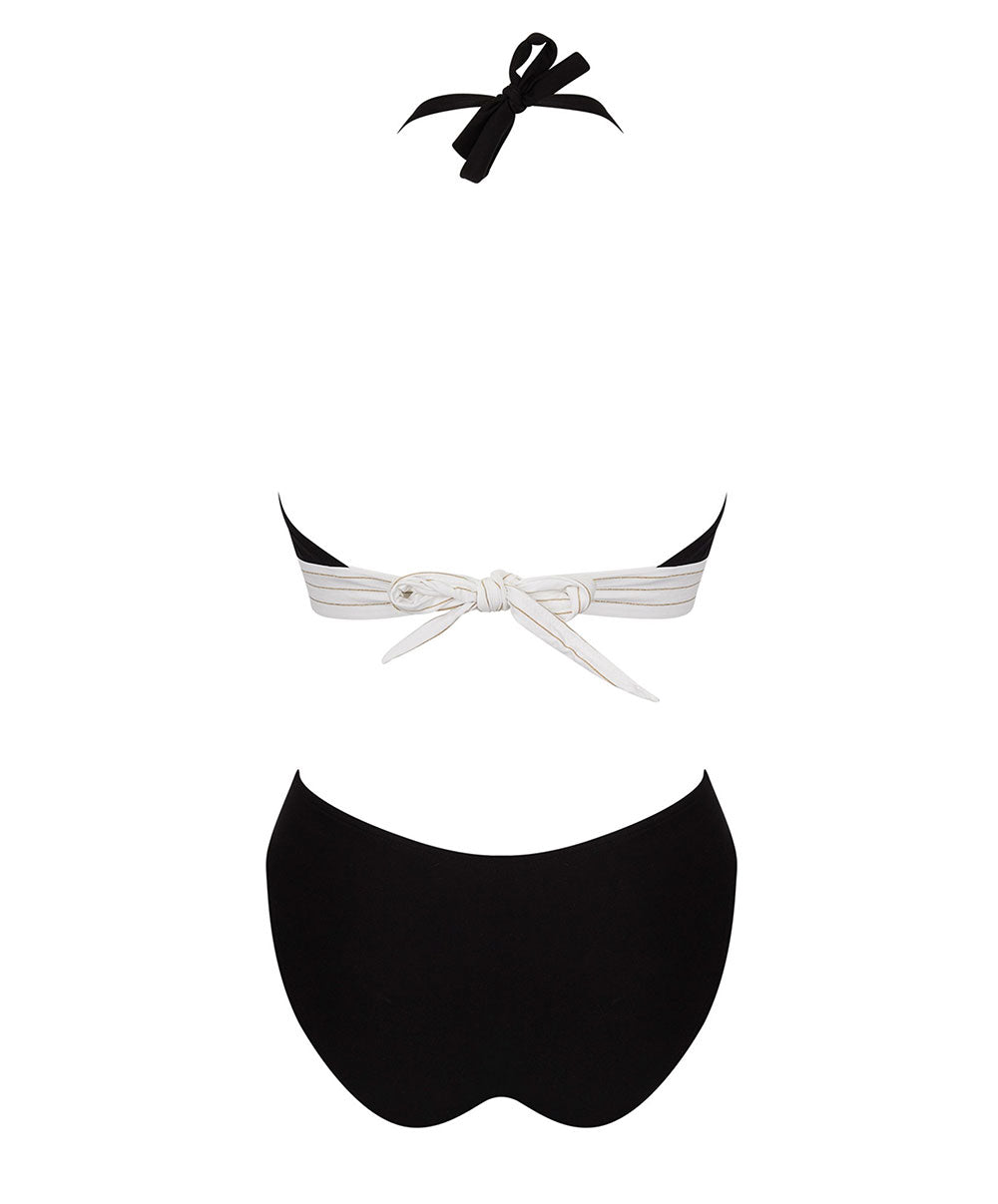 Maillot de bain une pièce sans armatures séduction tour de cou Lise Charmel bain Audace Voyage noir ABB9774-VJ