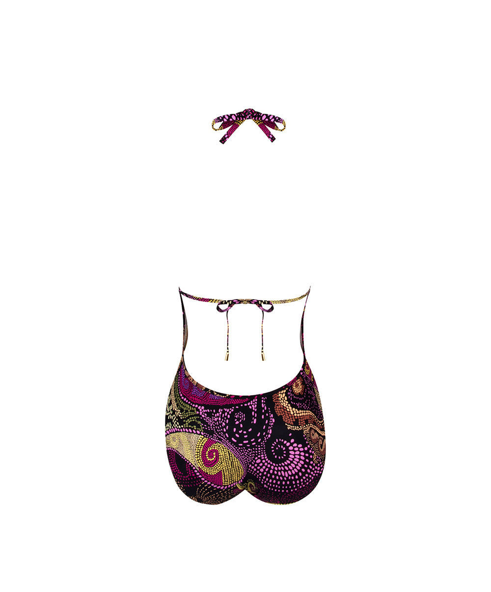 Maillot de bain une pièce séduction dos nu Lise Charmel bain Escapade Aborigène multicolore ABB9762-AA