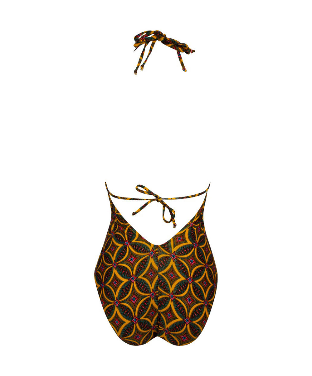 Maillot de bain une pièce sexy La Muse Africa jaune Antigel Bain EBB9256-JA