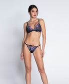 Mini-string sexy Lise Charmel Déesse Désirs mauve ACH0977-MD