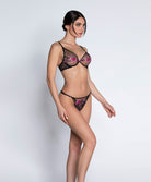 Mini-string sexy Lise Charmel Floraison Passion safran rose ACH0986-SR