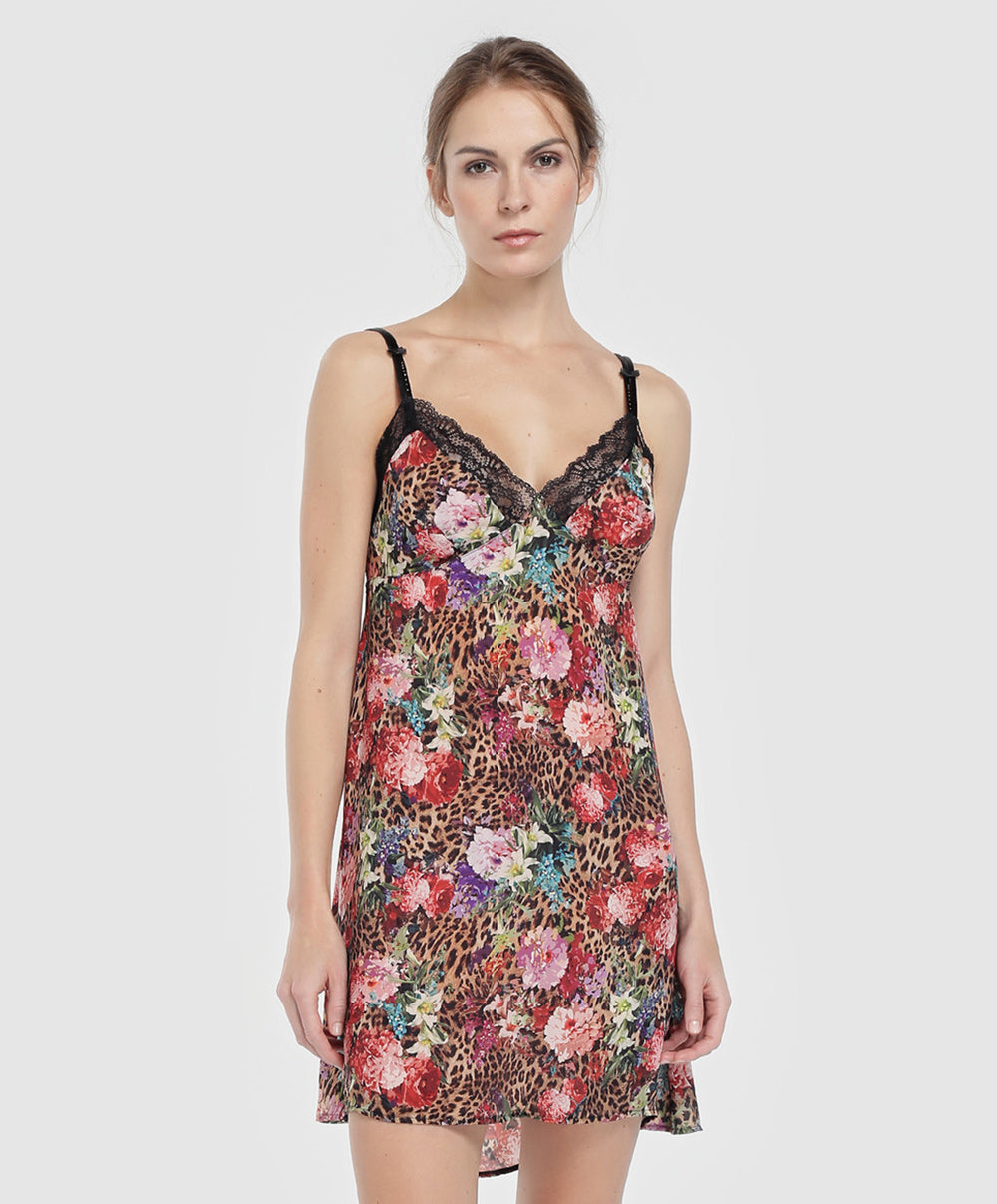 Nuisette sexy Lise Charmel Corolle fauve félin ALG1214-CF face