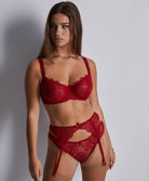 Porte-jarretelles Danse des sens Irresistible red Aubade OG50-IRRE