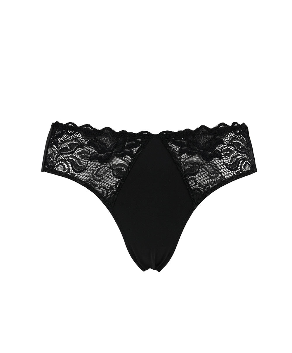 Slip classique Wacoal Eglantine noir WEPFA962-BLK face