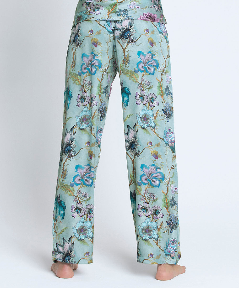 Pantalon en satin de viscose Reve en fleurs opale Lise Charmel ALJ0043 RO 2