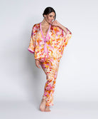 Pantalon en soie Lise Charmel Jardins de Lumière bouquet multicolore ALH0049-BL