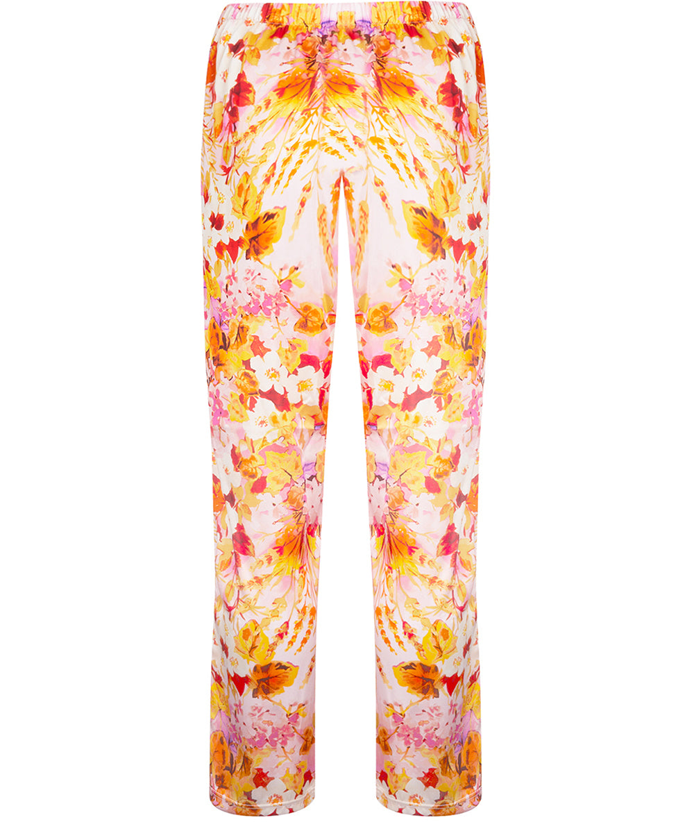 Pantalon en soie Lise Charmel Jardins de Lumière bouquet multicolore ALH0049-BL