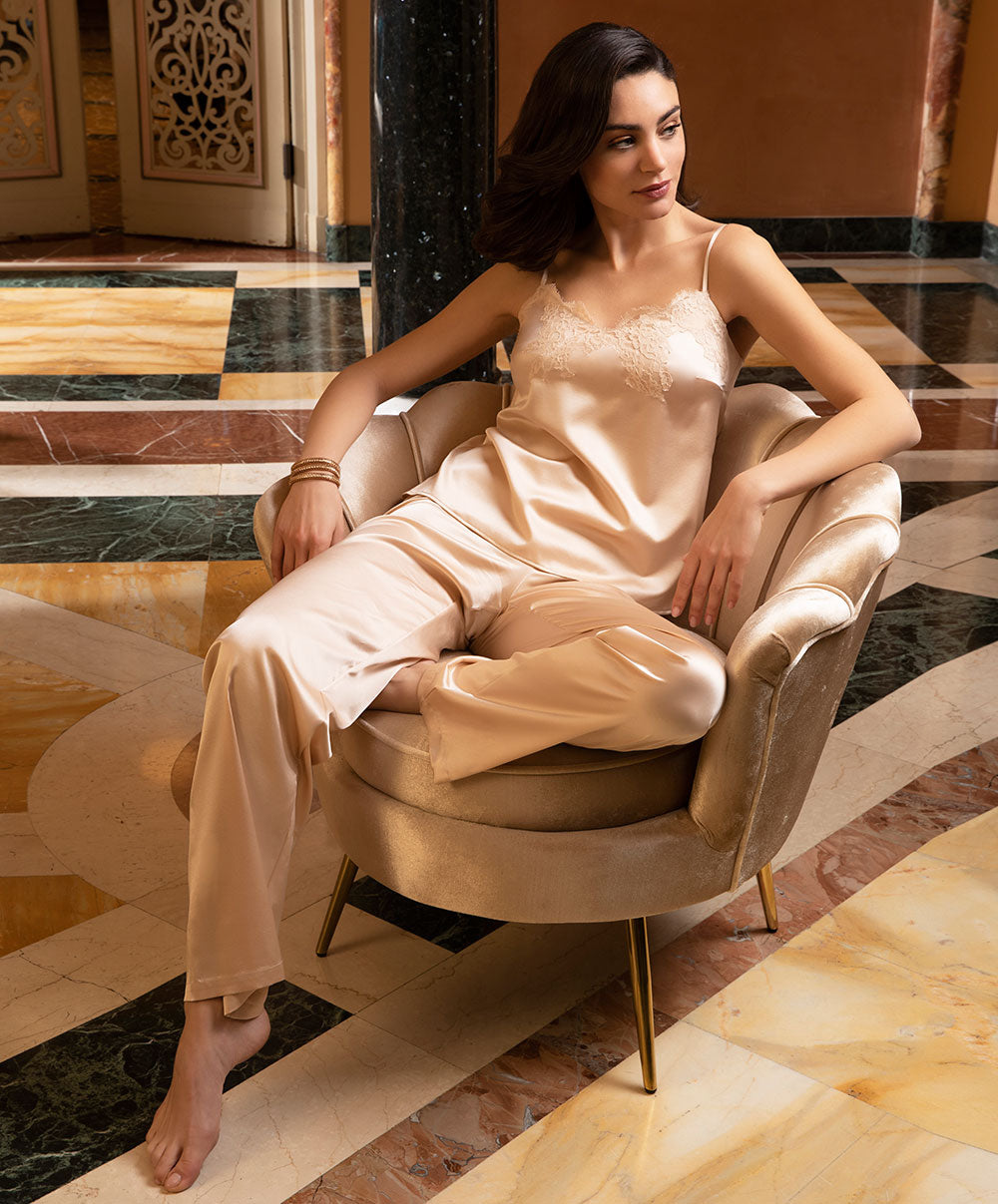 Pantalon en soie Lise Charmel Splendeur soie aurore ALC0780-SR