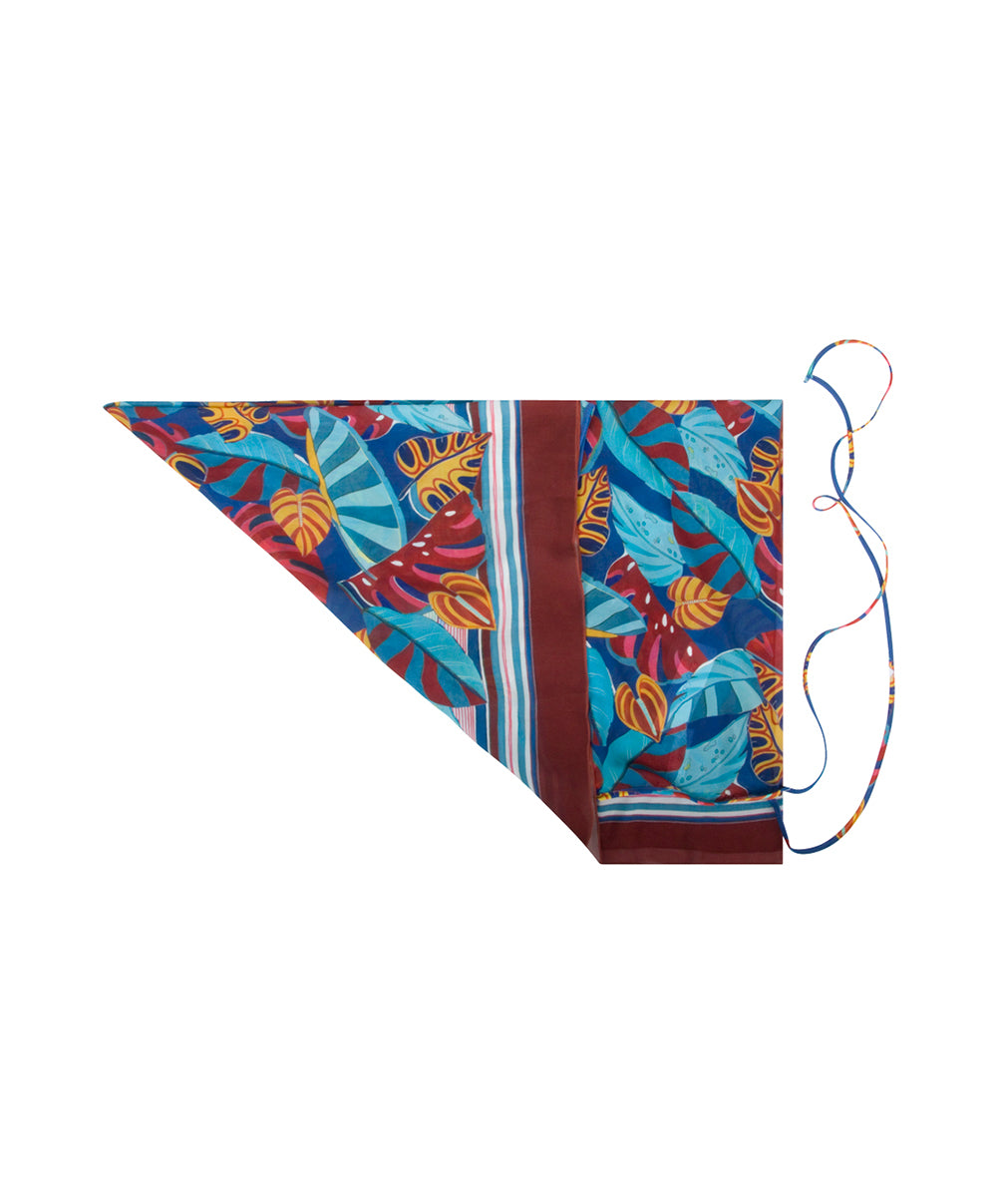 Paréo de plage La Foglia Antigel ciel feuillage Antigel Bain ESB6054-CF 10