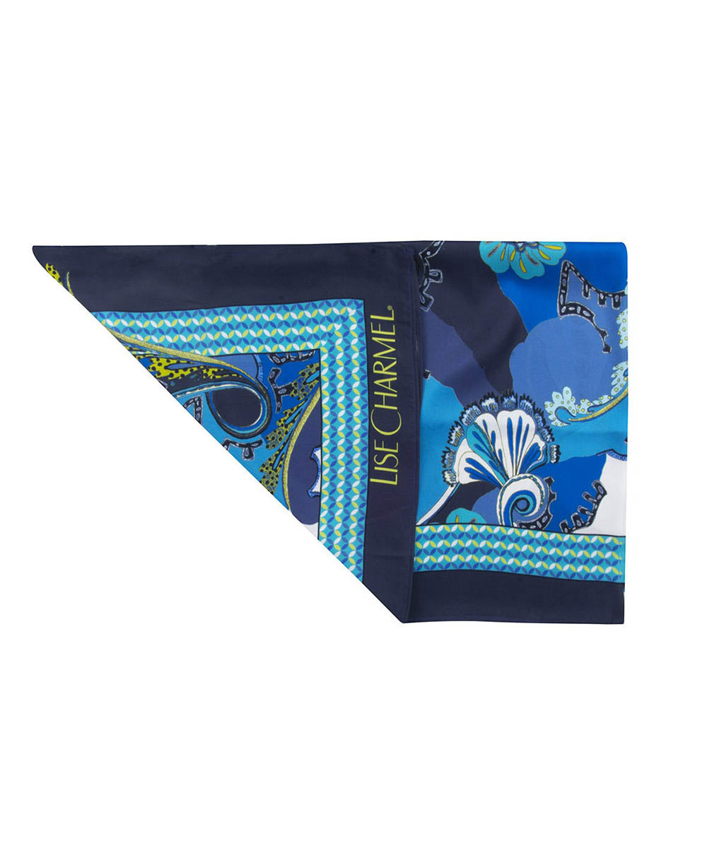 Paréo de plage Lise Charmel bain Soleil floral Bleu ASB6046-BF