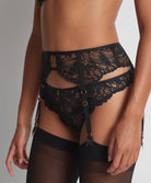 Porte-jarretelles Flowermania Noir Aubade LA50-NOIR