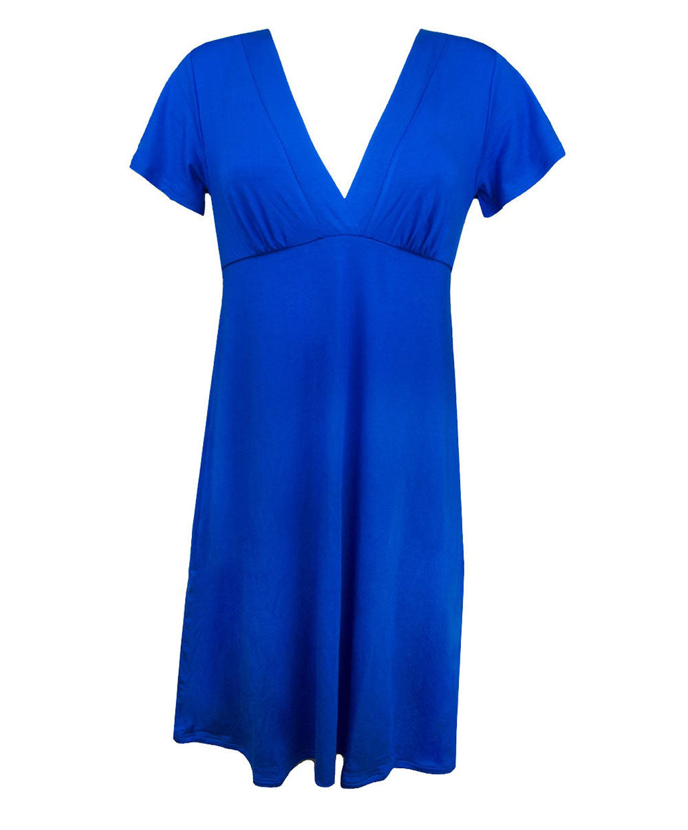 Robe d'été manche courte La Chiquissima bleu electric Antigel Bain ESB1514-ME 10