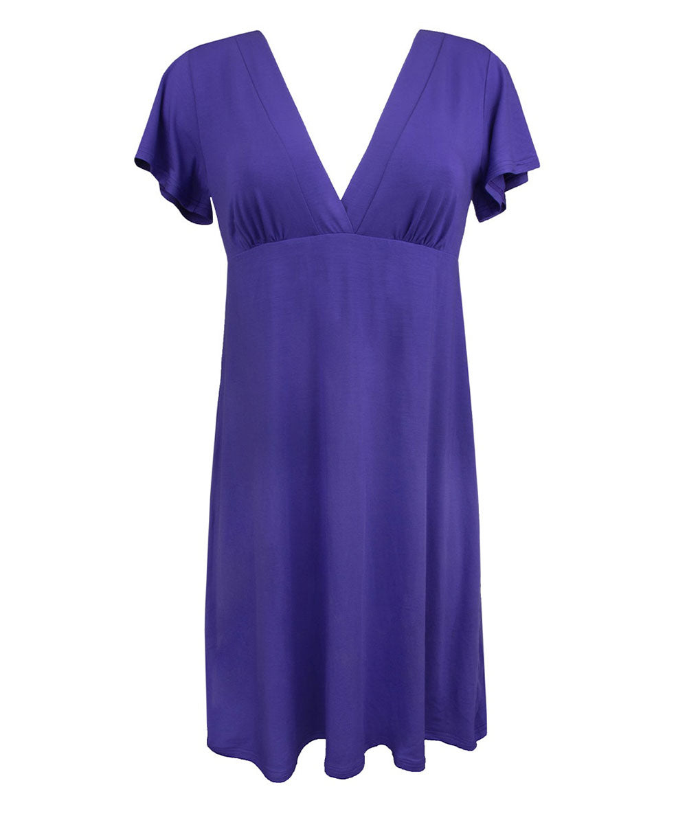 Robe d'été manche courte La Chiquissima purple Antigel Bain ESB1514-MP 10