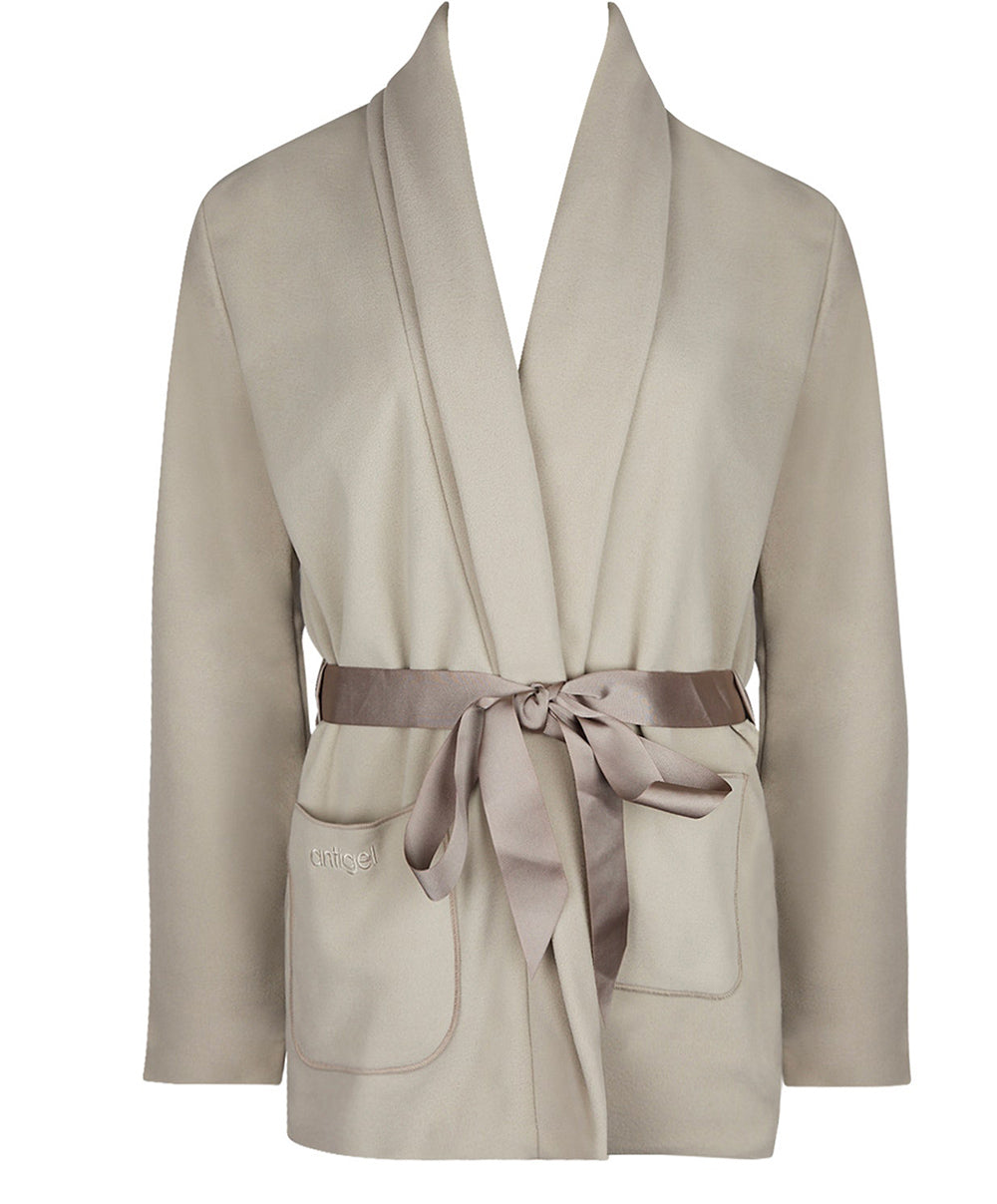Robe de chambre polaire courte Antigel de Lise Charmel Simply Perfect beige polaire ENA6206-PB