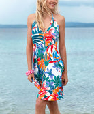 Robe de plage La Flaneuse papiers découpés multicolore Antigel Bain ESB1067-PD