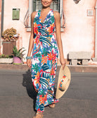 Robe de plage longue La Flaneuse papiers découpés multicolore Antigel Bain ESB1167-PD