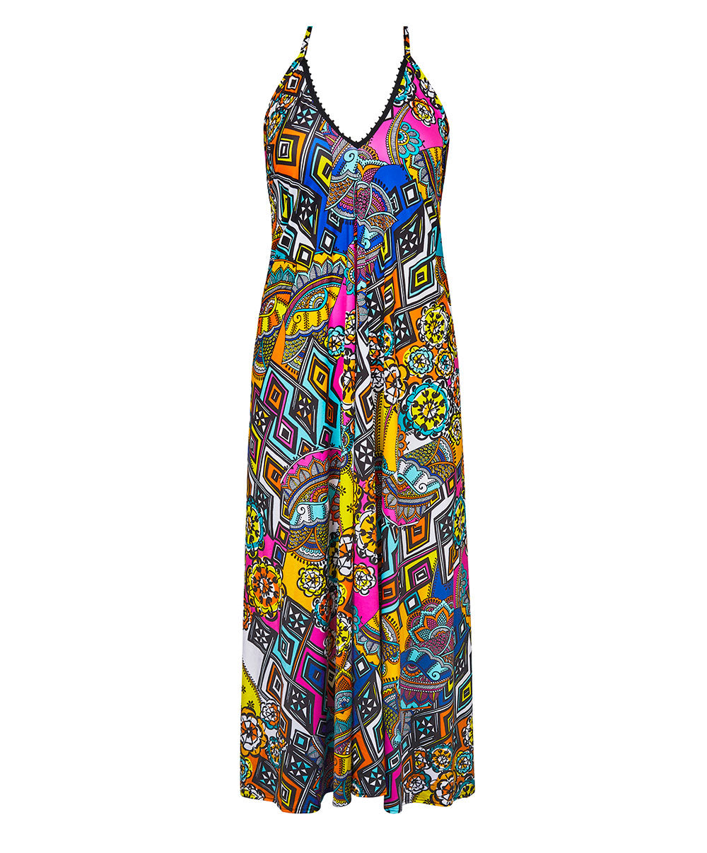 Robe de plage longue La Nomade multicolore Antigel Bain ESB1157-EN