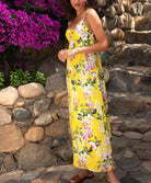 Robe de plage longue Lise Charmel bain Jardin Délice soleil jaune ASB1178-SD