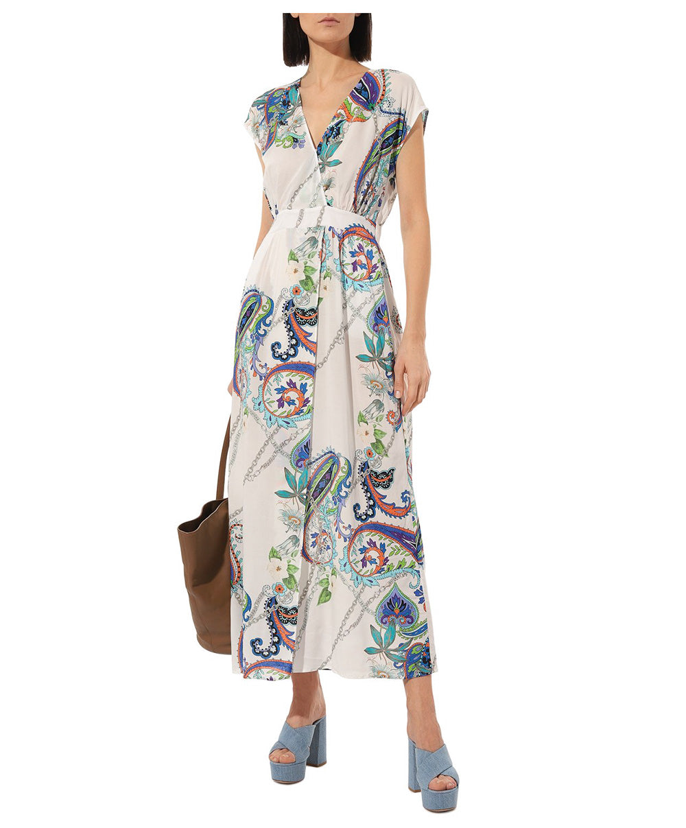 Robe de plage longue Antigel Bain Odyssée Cashmer bleu ASB1163-BC 