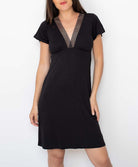 Robe de plage manche courte La Double Mix noir Antigel Bain ESA1550-NO face