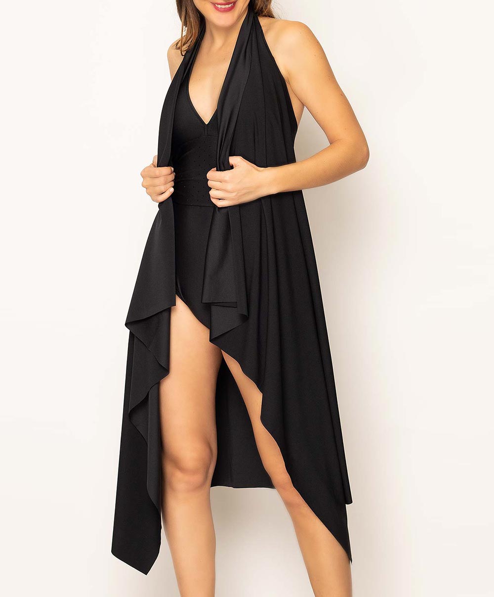 Robe paréo de bain La Costa Antigel noir Antigel Bain ESA1390-NO