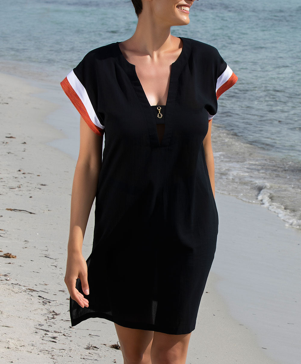 Tunique robe de plage Lise Charmel bain Chic Aquatique ginger chic ASB4465-GC