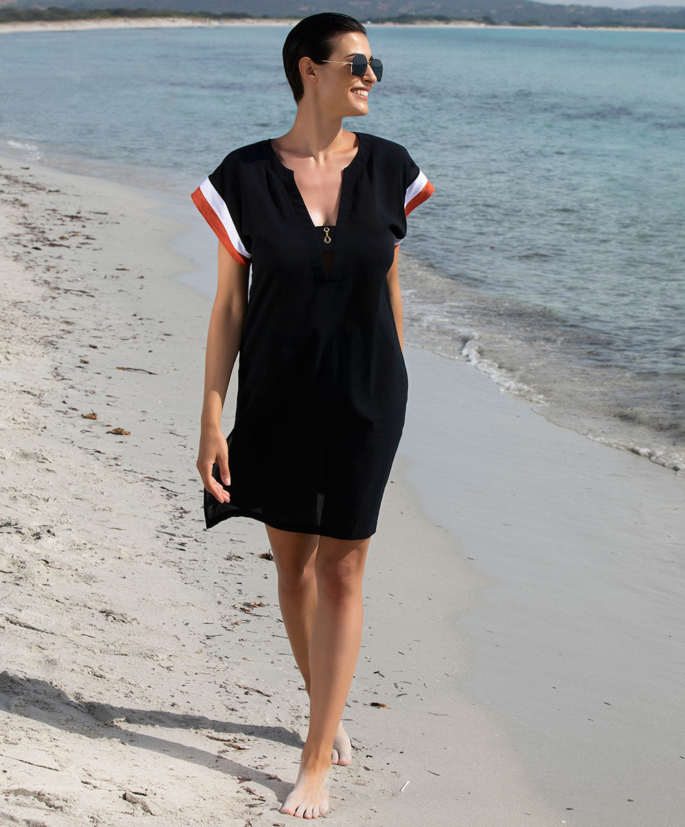 Tunique robe de plage Lise Charmel bain Chic Aquatique ginger chic ASB4465-GC