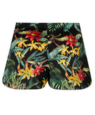 Short en satin de soie Lise Charmel Fleurs Étoiles éclat étoile (noir et multicolore) ALH0196-EE