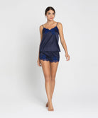 Short en soie Lise Charmel Splendeur Soie bermudes bleu ALC0180-BS