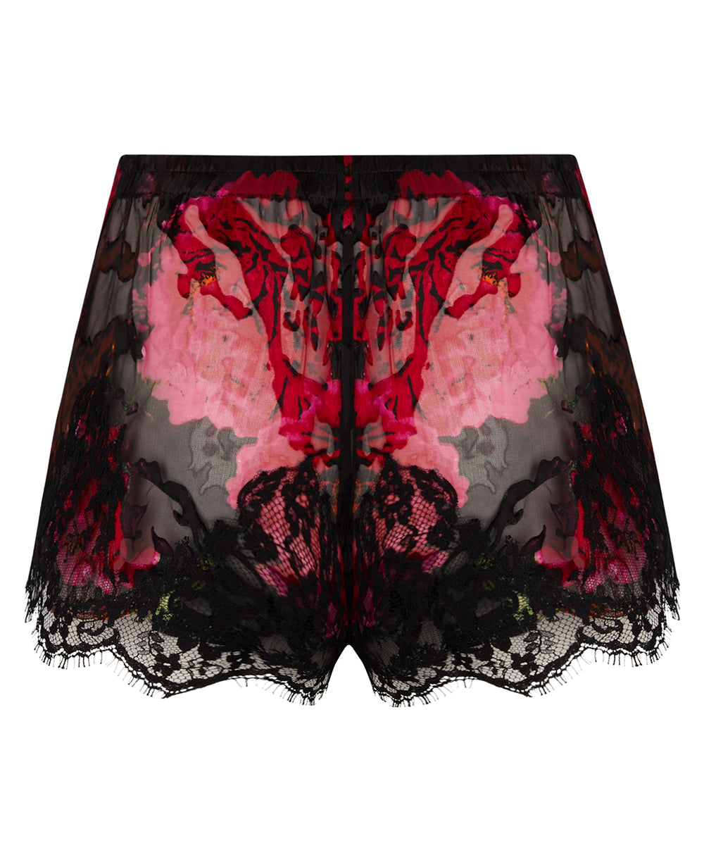 Short en soie et viscose Lise Charmel Floraison Passion safran rose ALH0186-SR