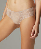 Shorty en dentelle Simone Pérèle Comète sable rosé 12S630-772