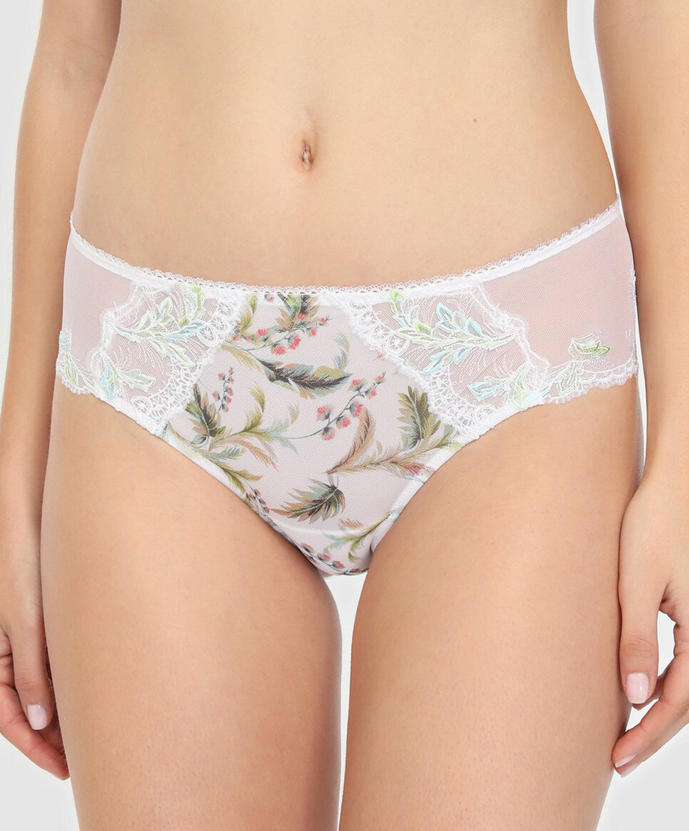 Shorty fleuri Lise Charmel Aura Tropical blanc exotique ACG0403-BX