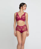 Shorty sexy Lise Charmel Sublime en Dentelle fuchsia ACH1413-FS -10