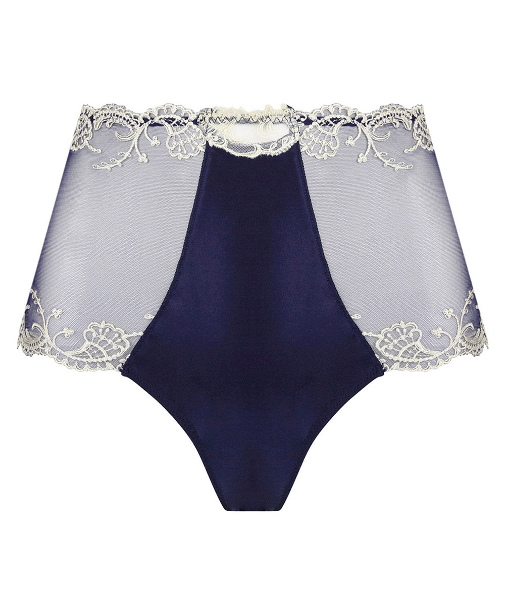 Shorty sexy en soie Lise Charmel Splendeur Soie marine ACC1480-SM 100