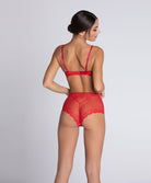 Shorty sexy en soie Lise Charmel Splendeur soie rouge ACC1480-RS