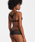 Shorty taille basse"St-Tropez" Night Bird black queen Aubade RD70-BQUE