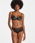 Shorty taille basse"St-Tropez" Night Bird black queen Aubade RD70-BQUE