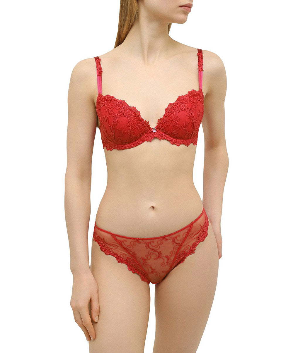 Slip "Fantaisie" Lise Charmel Dressing Floral rouge ACC0288-DS