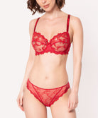 Slip "Fantaisie" Lise Charmel Dressing Floral rouge ACC0288-DS