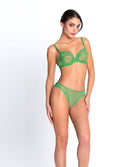 Slip "Fantaisie" Lise Charmel Dressing Floral émeraude ACC0288-DE