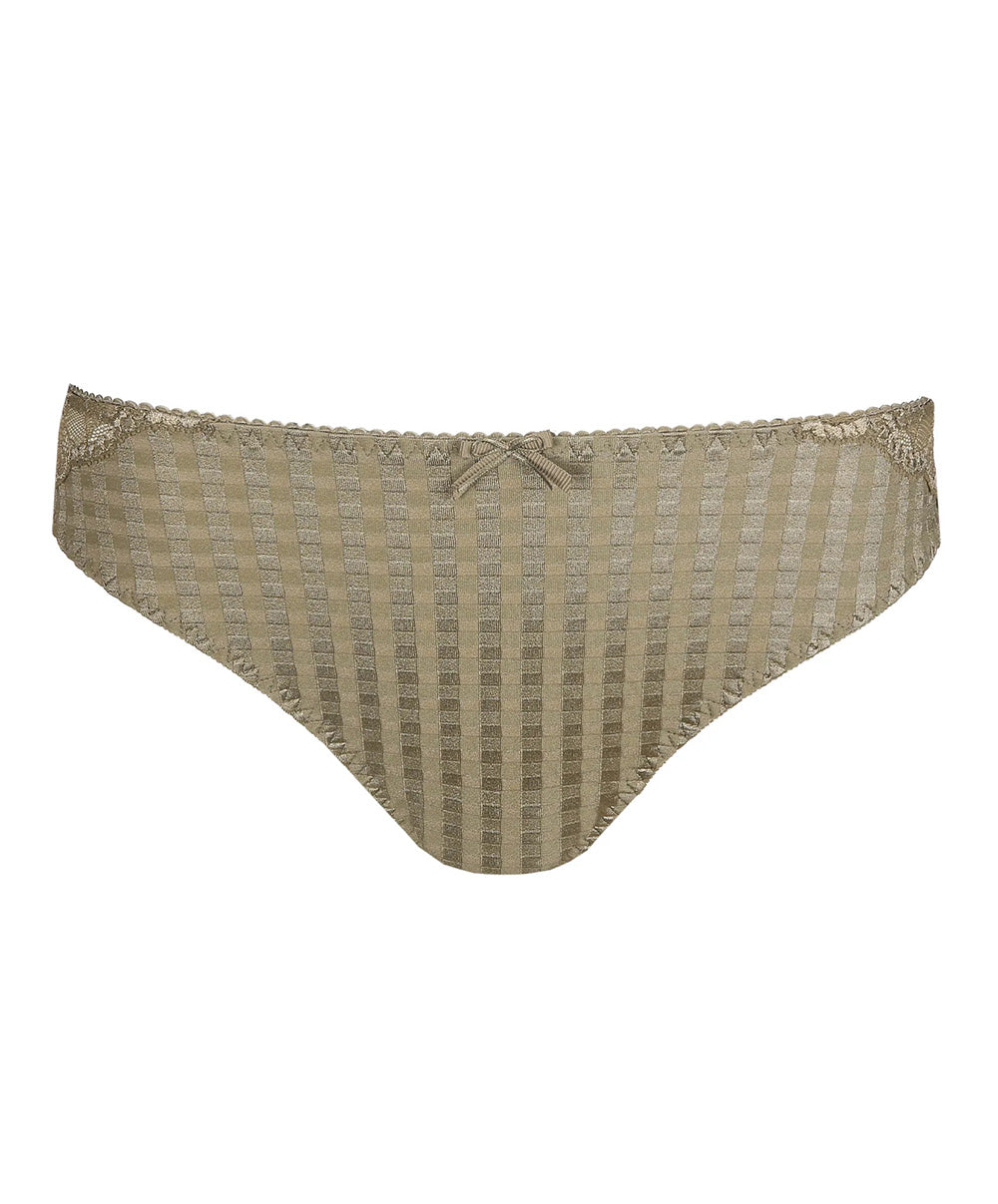 Slip brésilien dentelle PrimaDonna Madison golden olive 0562125-GOO
