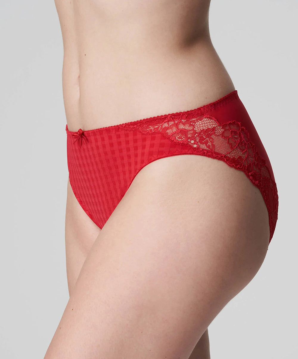 Slip brésilien dentelle PrimaDonna Madison rouge scarlet 0562125-SCA