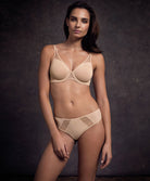 Slip coton Wacoal Lisse frappe nude WE145005-FRP