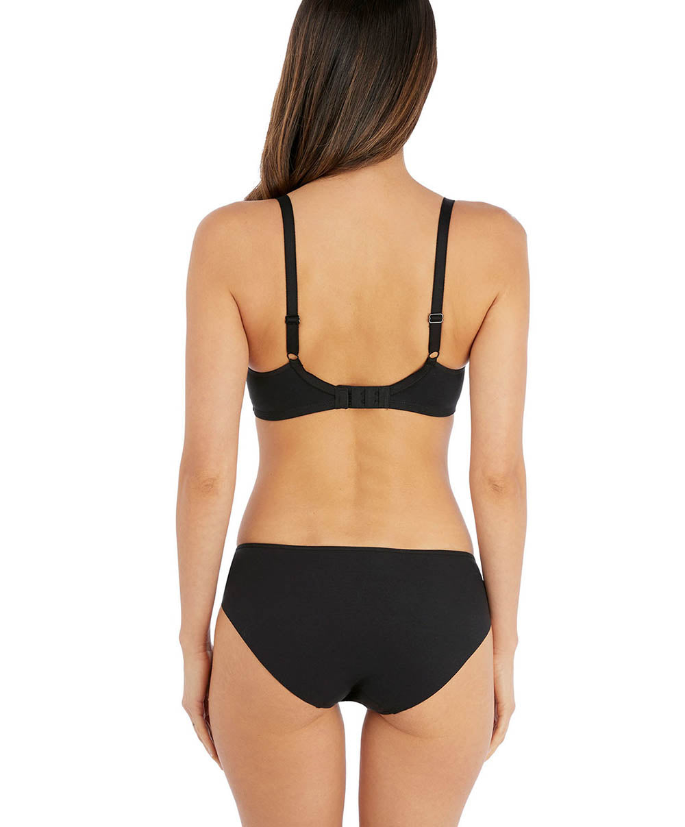 Slip coton Wacoal Lisse noir WE145005-BLK